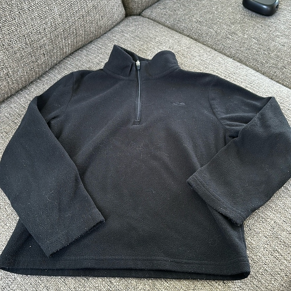 C9 by Champion Girls Black Fleece Quarter Zip Pullover Sweater Size S 6-6X 🖤
